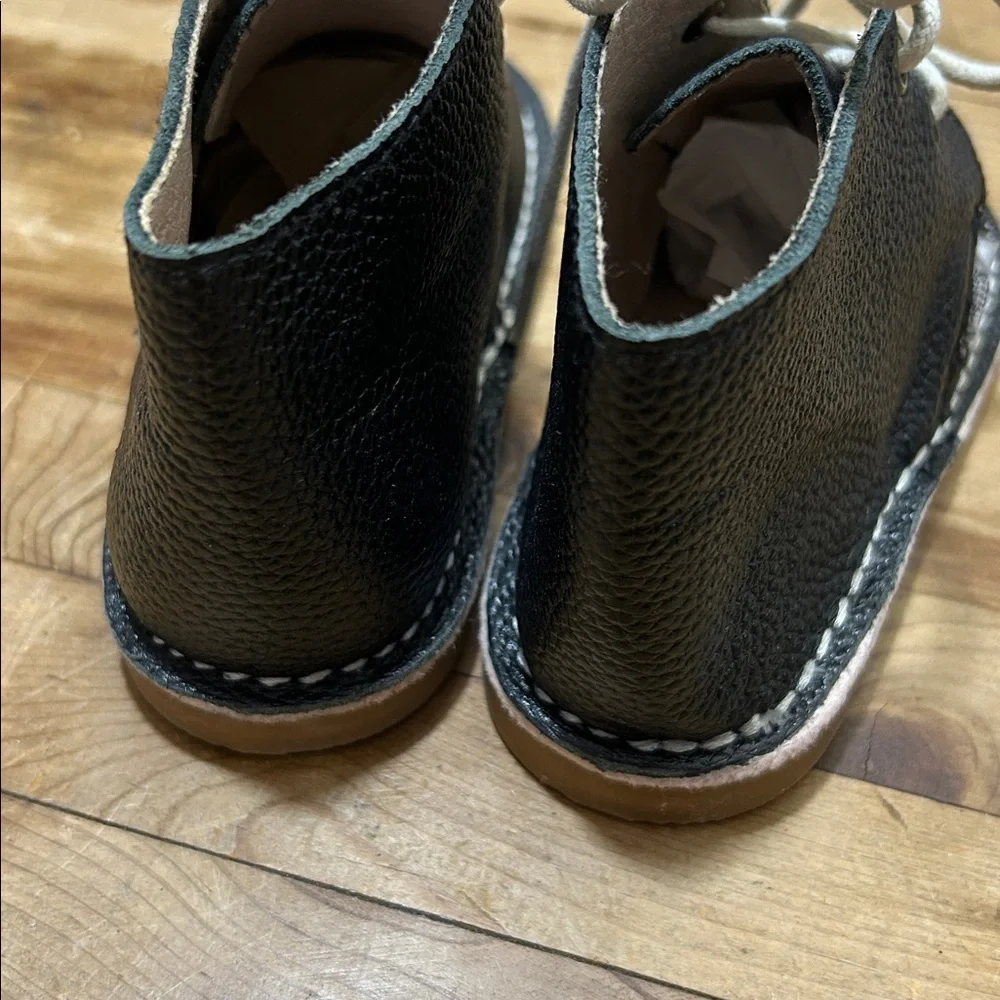 Monkey Feet Black Leather Bootie 2-3 Y